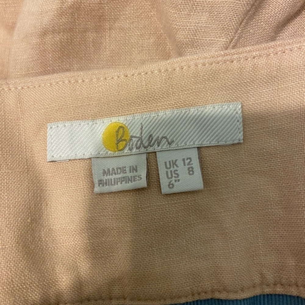 Boden High Waisted Tailored Linen Shorts - Picture 3 of 6